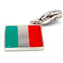 Ti Sento Charm - Silver/Red/Green