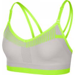 Nike Flyknit Indy Medium-Support Sports Bra - Vast Grey/Volt