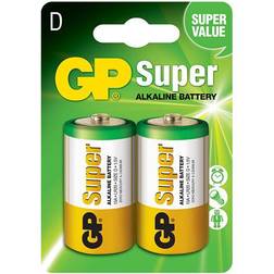 GP Batteries D Super Alkaline Compatible 2-pack