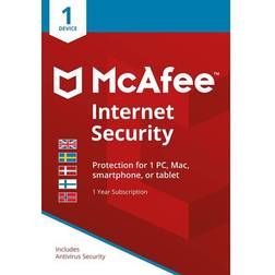 McAfee Internet Security Vollversion MiniBox 3 Geräte 1 Jahr (Code in a Box)