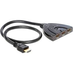 DeLock Bi-directional 4K HDMI-3HDMI M-F 0.6m