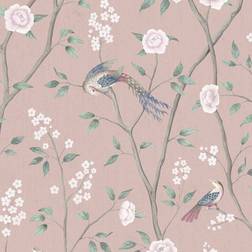 Boråstapeter Tapete Paradise Birds 1901 rose/vert/pink