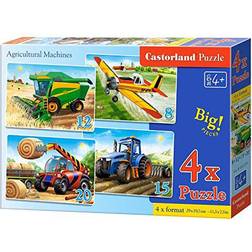 Castorland Agricultural Machines 4 in Box 55 Pieces