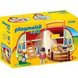 Playmobil 1-2-3 70180 Mein Mitnehm-Reiterhof (A)