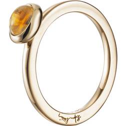 Efva Attling Love Bead Ring - Gold/Citrine