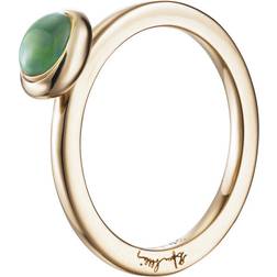 Efva Attling Love Bead Ring - Gold/Agate