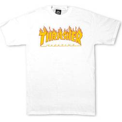 Thrasher Magazine Flame Camiseta Blanco - White