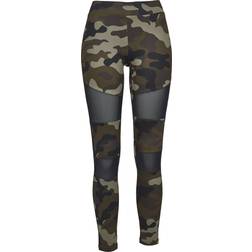 Urban Classics Camo Tech Mesh Leggings - Wood Camo/Black