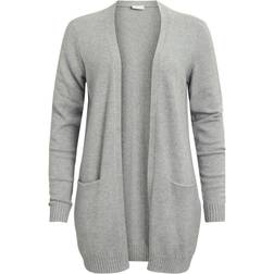 Vila Basic Knitted Cardigan - Grey/Light Grey Melange