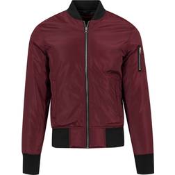 Urban Classics 2-Tone Bomber Jacket - Burgundy/Black