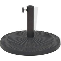 vidaXL Base Per Parasole Circolare In Resina Nera 14 kg 14kg