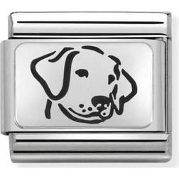 Nomination Composable Classic Dog Charm - Silver/Black