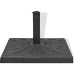 vidaXL Base Carrée de Parasol Résine Noir 12 kg 12kg