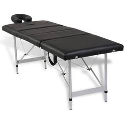 vidaXL 4 Zones Massage Table Aluminum Frame