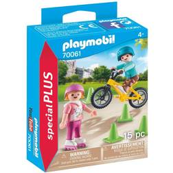 Playmobil Children with Skates and Bike 70061