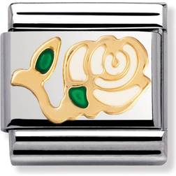 Nomination Composable Classic Rose Charm - Silver/Gold/White