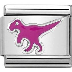 Nomination Composable Classic Link Dinosaur Charm - Silver/Pink