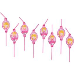 Amscan Straw Drinking My Princess 8-pack