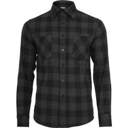 Urban Classics Checked Flannel Shirt - Black/Charcoal