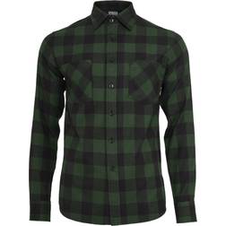 Urban Classics Checked Flannel Shirt - Black/Forest