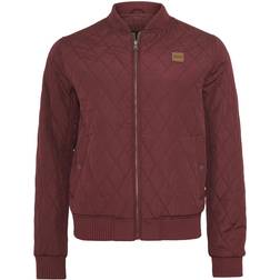 Urban Classics Diamond Quilt Jacket - Burgundy