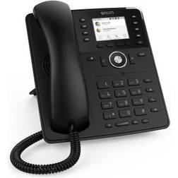 Snom Téléphone VoIP D735 12 lignes Écran LCD couleur Mains libres Répertoire 1000 noms et numéros Noir