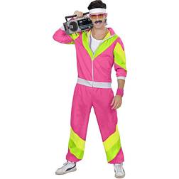 Widmann Adults 80's Tracksuit Costume