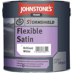 Johnstone's Trade Flexible Satin Wood Paint Brilliant White 2.5L