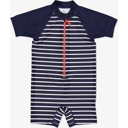 Polarn O. Pyret Striped UV Suit Baby - Dark Navy Blue (60403312)