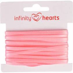 Infinity Hearts Satinband Double Sided 3mm 150 lyserød - 5m