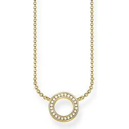 Thomas Sabo Circle Small Necklace - Gold/White