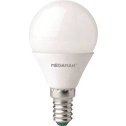 Megaman Ampoule LED E14 goutte 4,9W, opale, blanc chaud