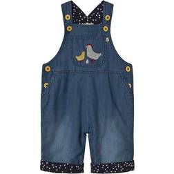 Frugi Hopscotch Dungaree - Chambray/Chickens (DUA803CHK0003)