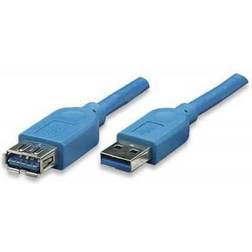 Techly USB A-USB A 3.0 M-F 0.5m