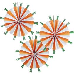 Ginger Ray Decor Carrot Fans 3-pack