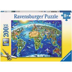 Ravensburger World Landmarks Map 200p