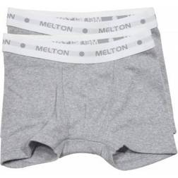 Melton Boxershorts 2-pack - Grey Melange Rib