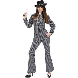 Smiffys déguisement gangster années costume rayé femme noir 072273