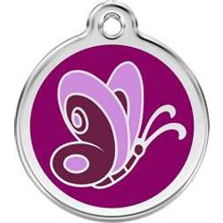 Red Dingo Enamel Tag Butterfly Small