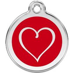 Red Dingo Enamel Tribal Heart Large