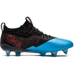 Puma One 19.1 evoKNIT SG M - Bleu Azur/Red Blast/Black