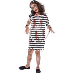 Smiffys Zombie Convict Child Girls Costume