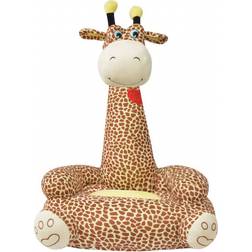 vidaXL Barnstol i Plysch Giraff