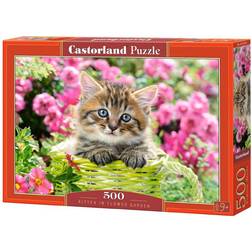 Castorland Kitten in Flower Garden 500 Pieces