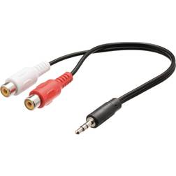 Valueline 3.5mm-2RCA M-F 0.2m