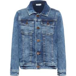 Name It Kid's Super Soft Denim Jacket - Blue/Medium Blue Denim (13160759)