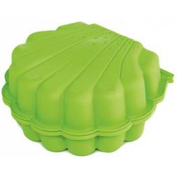 Paradiso Toys zandbak met deksel schelp 87 x 78 cm groen