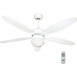 Zephir Ventilatore Sof. c/tel. +luce D. 130 5pale Bianco