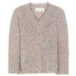 Name It Mini Knitted Silver Tinsel Cardigan - Pink/Rose Cloud (13159604)