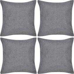 vidaXL 130947 4-Pack Funda de cojín Gris (50x50cm)